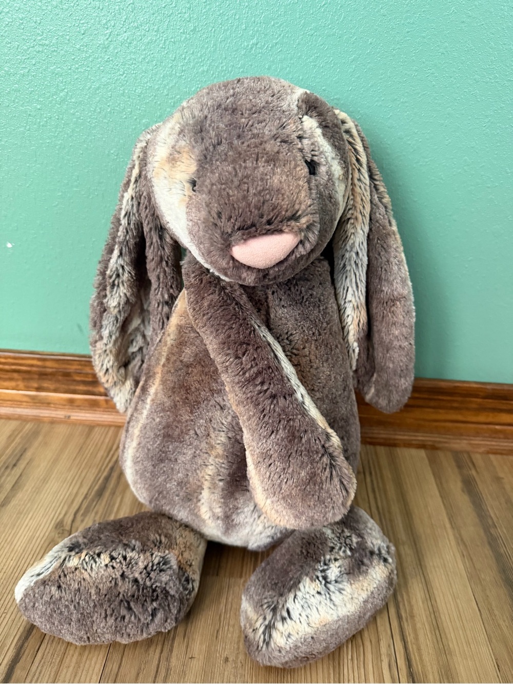 Jellycat Bashful Brown Bunny Plush Stuffed Animal Embroidered “Evan” - Picture 8 of 9
